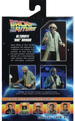 Back To The Future Neca Ultimate Doc Brown Action Figure<TV & Movie Pop Culture Clearance