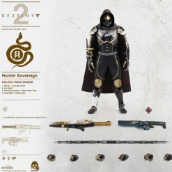 Destiny 2 ThreeZero Hunter Sovereign Golden Trace Shader 1:6 Scale Action Figure<Gaming Outlet