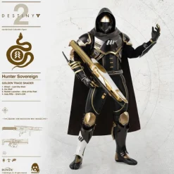 Destiny 2 ThreeZero Hunter Sovereign Golden Trace Shader 1:6 Scale Action Figure<Gaming Outlet