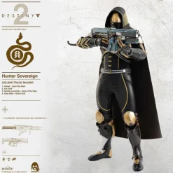 Destiny 2 ThreeZero Hunter Sovereign Golden Trace Shader 1:6 Scale Action Figure<Gaming Outlet