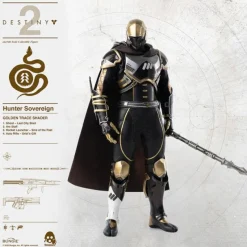 Destiny 2 ThreeZero Hunter Sovereign Golden Trace Shader 1:6 Scale Action Figure<Gaming Outlet