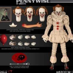 IT Mezco Pennywise One:12 Scale Action Figure<Horror Films Fashion