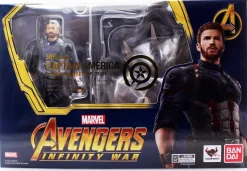 Bandai SH Figuarts Infinity War Captain America & Tamashii Effect Action Figure<Marvel New