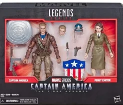 Legends 80th Anniversary Series Captain America & Peggy Carter Action Figure 2-pack<Marvel Hot