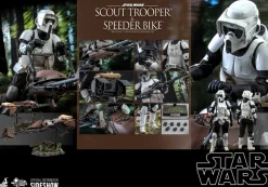 Hot Toys Return Of The Jedi Scout Trooper & Speeder Bike 1:6 Scale Action Figure MMS612<Star Wars New