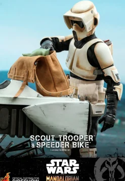 Hot Toys The Mandalorian Scout Trooper & Speeder Bike 1:6 Scale Action Figure TMS017<Star Wars Hot