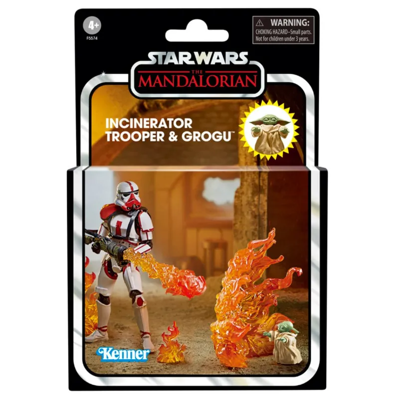The Vintage Collection Mandalorian Incinerator Trooper & Grogu Action Figure<Star Wars Best